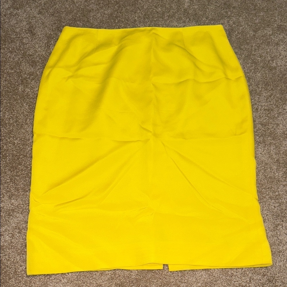 Tomaso Stefanelli Silk Elegant Yellow Pencil Skirt Made in Italy - 12. AA